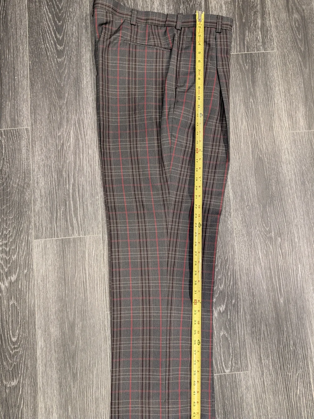 Stacy Adams Charcoal Plaid Blazer with Red Windowpane
